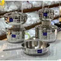 سرویس قابلمه استیل کف چدن کرکماز کیفیت درجه یک