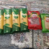 ماکارانی و عدس و لوبیا قرمز