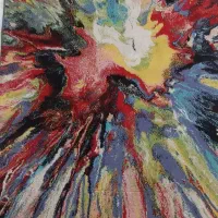 قالیچه طرح آبرنگی مناسب اتاق خواب