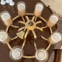 لوستر هشت شاخه طلایی|لوستر و چراغ آویز|تهران, شهران جنوبی|دیوار