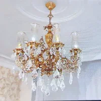 لوستر و دیوار‌کوب برنز طلایی