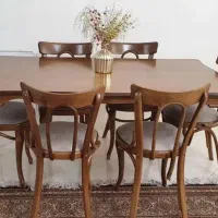 لهستانی ست نهارخوری خمکاری چوب گردو|میز و صندلی غذاخوری|تهران, آرژانتین|دیوار