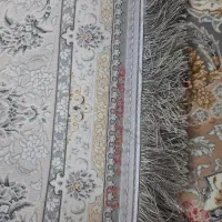 فرش ۶متری۱۲۰۰شانه یاقوت نقره ای۳۶۰۰تراکم گل برجسته|فرش|مشکیندشت, |دیوار