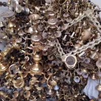 فروش خریدار لوستر برنجی برنزی آبکاری|لوستر و چراغ آویز|پرند, فاز ۳|دیوار