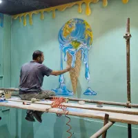 نقاشی دیواری و خط نویسی و دیزاین و ....|خدمات پیشه و مهارت|تهران, سلیمانی|دیوار