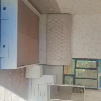 سرویس خواب تخت طرح پارچه سلطنتی نو چوب آم دی اف