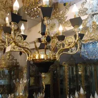 لوستر اویز مدرن، برنزی ،سنگی ،باکارات|لوستر و چراغ آویز|ارومیه, |دیوار