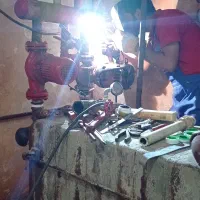 لوله کشی. شیرالات .جوشکاری. نصب پمپ و منبع