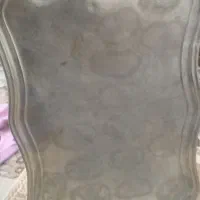 سینی برنجی صدساله ضخیم وسنگین|کلکسیون اشیاء عتیقه|خرمآباد, |دیوار