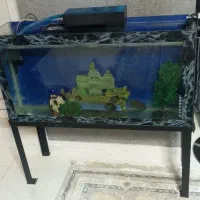 آکواریوم با پایه و تمامی تجهیزات
