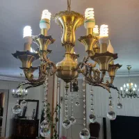 ۴ عدد لوستر برنجی|لوستر و چراغ آویز|اراک, |دیوار