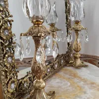 اینه کنسول برنزی با شمعدان