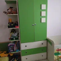 تخت کودک نوجوان با تشکها،کمد،بوفه|تخت و سرویس خواب|گرگان, |دیوار