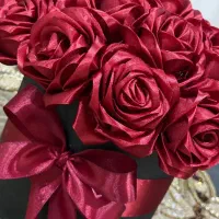 باکس گل رز روبانی