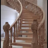 کاور کف پله کنسول دوبلکس گرد نرده چوبی تک محور