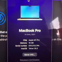 Macbook Pro M1 Pro Chip|رایانه همراه|تهران, دریا|دیوار