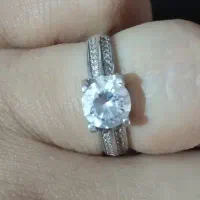 انگشتر نقره تک نگین