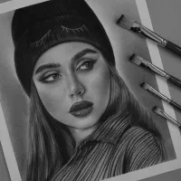 نقاشی سیاه قلم و خودکار