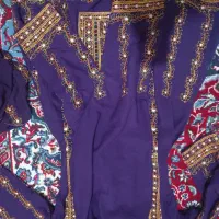 لباس بلوچی بنفش