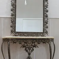 آینه و کنسول برنجی