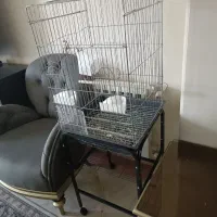 فروش قفس بزرگ به همراه پایه معاوضه با طوطی