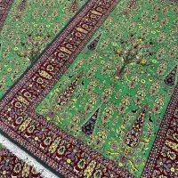 فرش دستبافت جفت 6متری پشم و ابریشم درختی