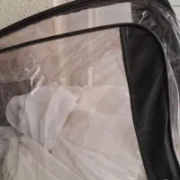 دو عدد پرده سفید و شیری