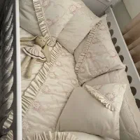 سرویس کامل روتختی نوزاد دانتل مخمل ترک مرواریددوزی