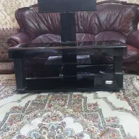 میز تمام شیشه دودی زیر تلویزیونی|میز تلویزیون|یزد, |دیوار