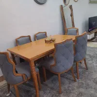 میز ناهار خوری ۶ نفره تمام چوب راش نو نوه