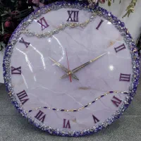 ساعت دیواری بنفش کد ۷۶|ساعت دیواری و تزئینی|تهران, شمس‌آباد|دیوار