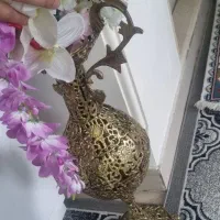 گل گلدان برنجی باهم ۷۰ سانت