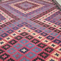 گلیم دستباف ۵۰ ساله خالص قدیمی سالم تمیزبدون پارگی