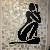 تابلو دکوراتیو مدرن ۱۲۰×۱۰۰ سانتی‌متر با قاب سفید