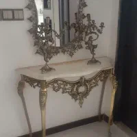 آیینه شمعدان و میز برنج