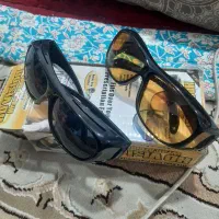 عینک افتابی مناسب رانندگی ۲عدد برای روز وشب