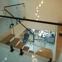 درب اتوماتیک .شیشه سکوریت .بالکن شیشه ای.