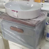 روشویی کابینتی دو رنگ