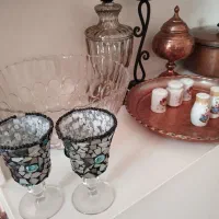 ظروف مسی و کریستال قدیمی لوازم منزل|کلکسیون اشیاء عتیقه|تهران, هفت حوض|دیوار