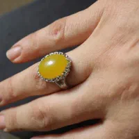 انگشتر نقره ۹۲۵ عیار با نگین شرف الشمس