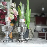 لمپای تمام برنجی قدیمی شیروخورشید شیک ازبهترین نوع|لامپ و چراغ|گرگان, |دیوار