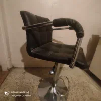 صندلی اداری چرخشی جک دار سالم در حد نو رنگ مشگی