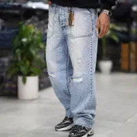 شلوار نیم بگ جیب آمریکایی