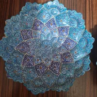 دوتا ظرف مینا کاری|صنایع دستی و سایر لوازم تزئینی|اصفهان, شیخ اشراق|دیوار