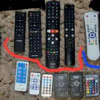 تعدادی کنترل tv وظبط نو ودرحدنو و کارکرده