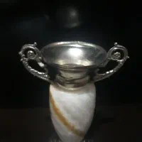 گلدان کلکسیونی سنگ مرمر و برنج