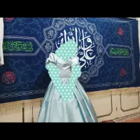 لباس مجلسی دخترانه،نوجوان ساتن اصل فیروزه ای براق|لباس|مشهد, پایین خیابان|دیوار