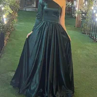 لباس مجلسی ساتن رنگ سبز