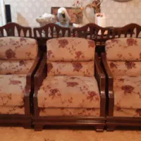 مبل راحتی چوب راش با میز ناهارخوری|مبلمان خانگی و میز عسلی|فریدون‌کنار, |دیوار