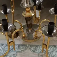 لوستر آبکاری طلایی|لوستر و چراغ آویز|کرج, فاز ۴ مهرشهر|دیوار
